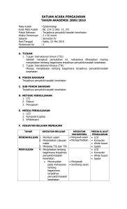 SATUAN ACARA PENGAJARAN