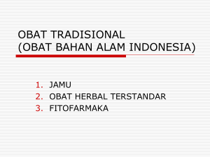 OBAT TRADISIONAL (OBAT ASLI INDONESIA)