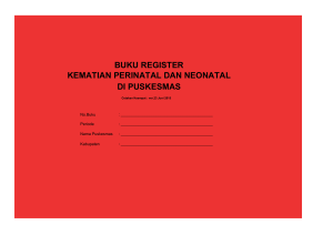 buku register kematian perinatal dan neonatal di puskesmas