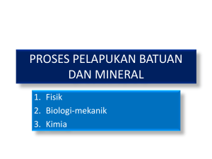 proses pelapukan batuan dan mineral