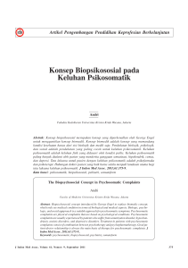 The Biopsychosocial Concept in Psychosomatic Complaints (PDF