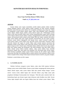 konstruksi sistem hukum indonesia