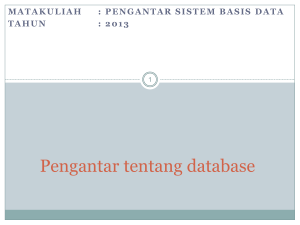 Sistem Basis Data - Bina Darma e