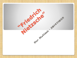(NUR MUFIDAH – 201471059) Friedrich Nietzsche