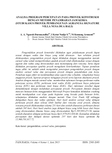 analisa program percepatan pada proyek konstruksi dengan