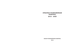 strategi standardisasi nasional 2015 – 2025