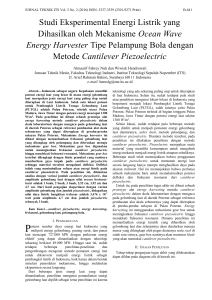 Studi Eksperimental Energi Listrik yang Dihasilkan oleh Mekanisme