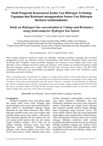 Studi Pengaruh Konsentrasi Kadar Gas Hidrogen