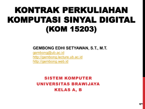 Kontrak Perkuliahan Komputasi Sinyal Digital