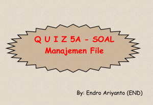 QUIZ 5A - SOAL Manajemen File