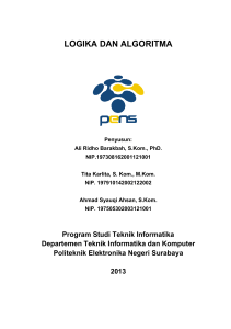 Buku Logika Algoritma - Politeknik Elektronika Negeri Surabaya