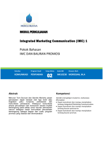 Modul Integrated Marketing Communication I [TM2]