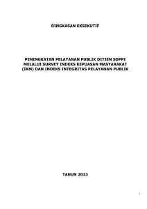 Survey Pelayanan Publik Ditjen SDPPI Tahun 2013