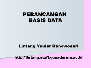 perancangan basis data - Official Site of LINTANG YUNIAR