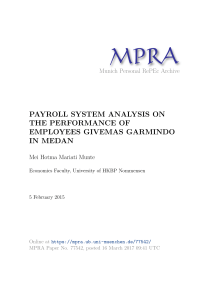 payroll system analysis on the performance of employees givemas