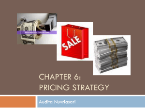 CHAPTER 5: PRICING STRATEGY