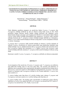 Edisi Agustus 2013 Volume VII No. 2 UJI SENSITIVITAS BAKTERI