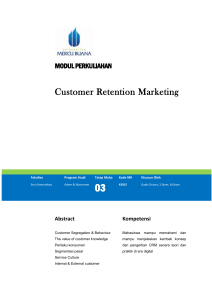 c. Pelanggan eksternal (External customer)