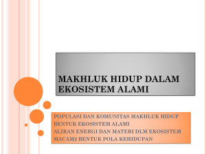 mkahluk hidup dalam ekosistem alami