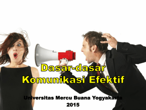 Komunikasi Efektif - Universitas Mercu Buana Yogyakarta