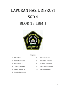 Laporan Hasil SGD 4 LBM 1 Blok 15 Gasal 2014
