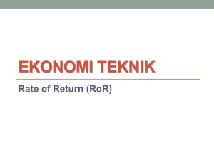 Ekonomi Teknik - Jurusan TIP – UB