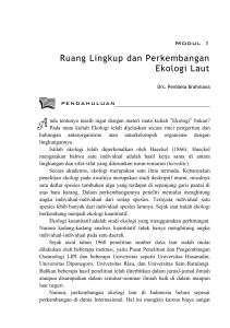 Ruang Lingkup dan Perkembangan Ekologi Laut