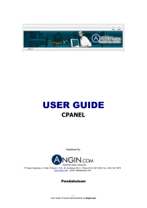 USER GUIDE CPANEL Published By: Pendahuluan Apakah Cpanel