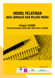 Modul Pelatihan Bagi Jurnalis dan Pelaku Media