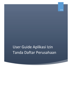User Guide Aplikasi Izin Tanda Daftar Perusahaan