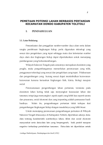 pemetaan potensi lahan berbasis pertanian