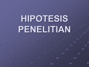 HIPOTESIS PENELITIAN