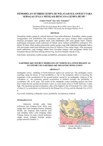 pemodelan sumber gempa di wilayah sulawesi