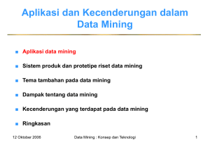Konsep dan Teknologi Data Mining.