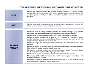 departemen kebijakan ekonomi dan moneter misi