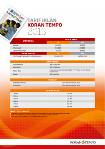 TARIF IKLAN KORAN TeMpO - Korporat Tempo Inti Media