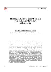 Hubungan Kontrasepsi Pil dengan Tumor/Kanker Payudara di