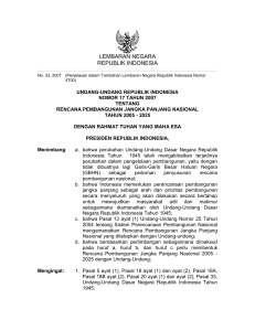 LEMBARAN NEGARA REPUBLIK INDONESIA No. 33, 2007