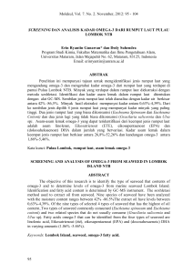 screening dan isolasi kandungan omega-3 dari rumput