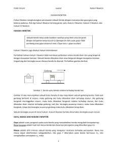 Fisika Umum suyoso Hukum Newton 1 HUKUM