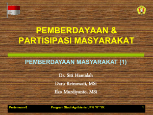 sosiologi pertanian - E Learning UPN Veteran Yogyakarta