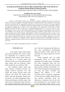 KADAR KALSIUM DAN SIFAT ORGANOLEPTIK