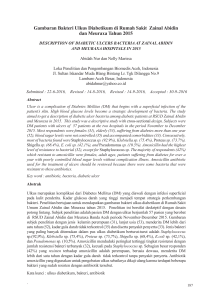 Gambaran Bakteri Ulkus Diabetikum di Rumah Sakit Zainal Abidin