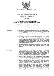 peraturan walikota yogyakarta - Bagian Hukum Kota Yogyakarta