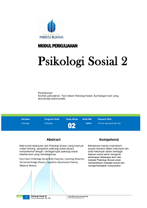 Modul Psikologi Sosial II [TM2].