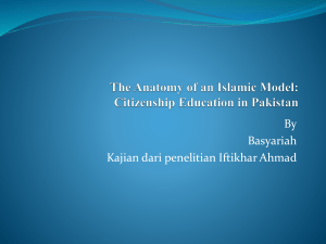 The Anatomy of an Islamic Model: Citizenship