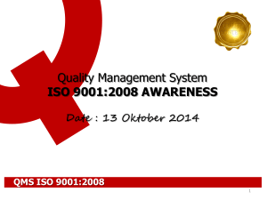 Paparan Quality Management System ISO 9001