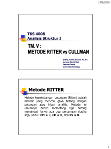 TM. V : METODE RITTER vs CULLMAN