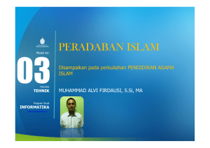 peradaban islam - Universitas Mercu Buana