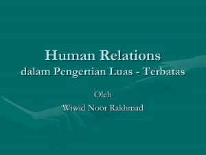 Human Relations dalam Pengertian Luas